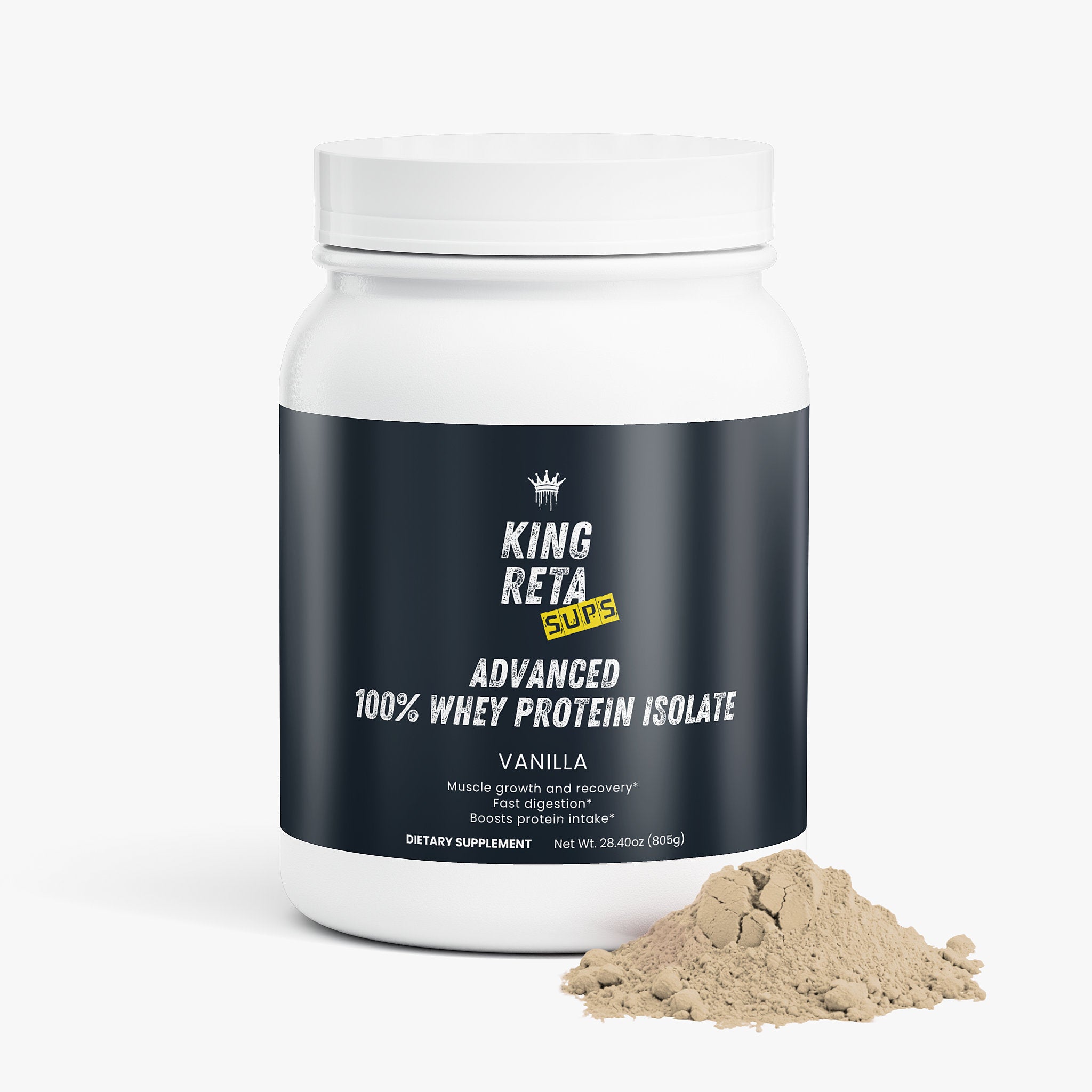 King Reta Advanced 100% Whey Protein Isolate (Vanilla) w/MCT Oil