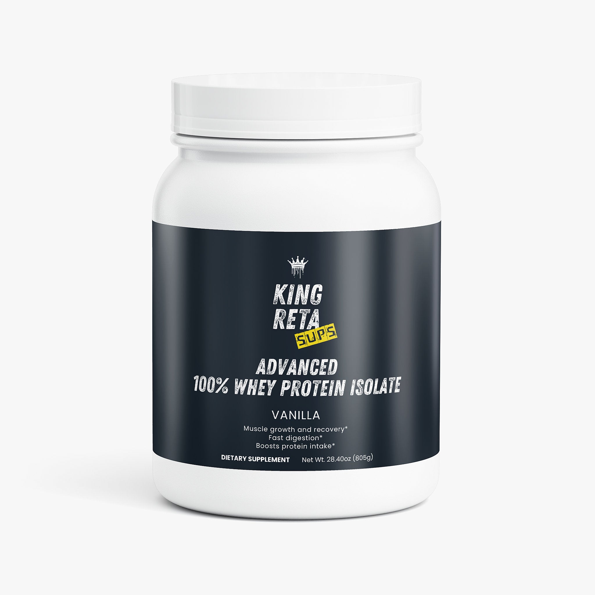 King Reta Advanced 100% Whey Protein Isolate (Vanilla) w/MCT Oil