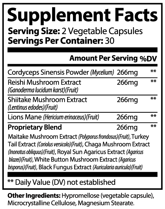 King Reta Mushroom Complex 10 X